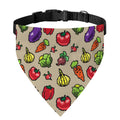 Pixel Vegetables Pattern Print Over The Collar Dog Bandana