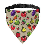 Pixel Vegetables Pattern Print Over The Collar Dog Bandana