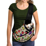 Pixel Vegetables Pattern Print Pet Sling Carrier