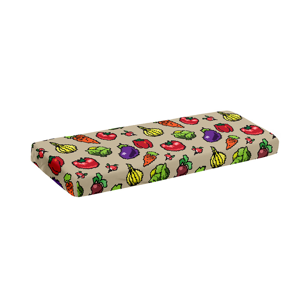 Pixel Vegetables Pattern Print Piano Keyboard Cover