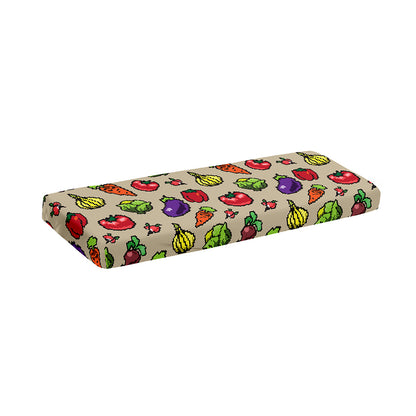 Pixel Vegetables Pattern Print Piano Keyboard Cover