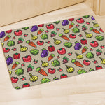 Pixel Vegetables Pattern Print Polyester Doormat