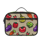Pixel Vegetables Pattern Print Portable Lunch Bag