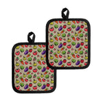 Pixel Vegetables Pattern Print Pot Holders