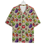 Pixel Vegetables Pattern Print Rayon Hawaiian Shirt