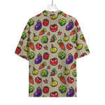 Pixel Vegetables Pattern Print Rayon Hawaiian Shirt