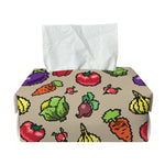 Pixel Vegetables Pattern Print Rectangle Tissue Box Cover