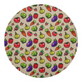 Pixel Vegetables Pattern Print Round Blanket