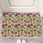 Pixel Vegetables Pattern Print Rubber Doormat