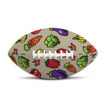 Pixel Vegetables Pattern Print Rugby Ball