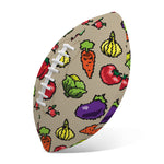 Pixel Vegetables Pattern Print Rugby Ball