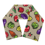Pixel Vegetables Pattern Print Scarf