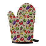 Pixel Vegetables Pattern Print Single Oven Mitt
