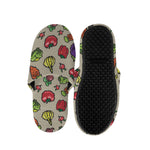 Pixel Vegetables Pattern Print Slippers