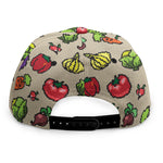 Pixel Vegetables Pattern Print Snapback Cap