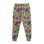 Pixel Vegetables Pattern Print Sweatpants