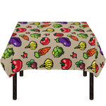 Pixel Vegetables Pattern Print Tablecloth