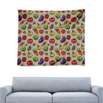 Pixel Vegetables Pattern Print Tapestry