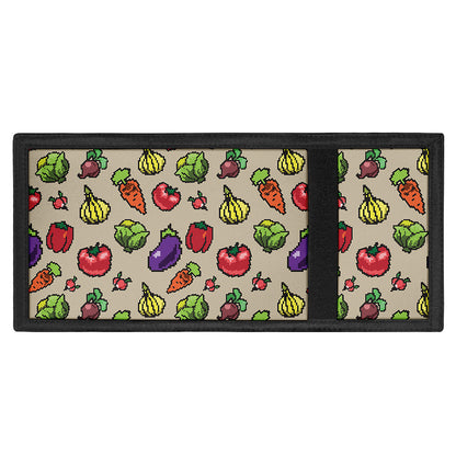 Pixel Vegetables Pattern Print Trifold Wallet