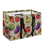 Pixel Vegetables Pattern Print Utility Tote Bag
