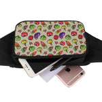 Pixel Vegetables Pattern Print Waist Bag