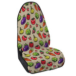 Pixel Vegetables Pattern Print Waterproof Car Seat Cover
