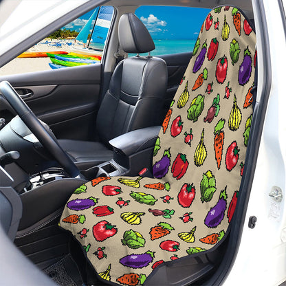 Pixel Vegetables Pattern Print Waterproof Car Seat Cover