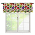 Pixel Vegetables Pattern Print Window Valance
