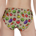 Pixel Vegetables Pattern Print Women's Panties