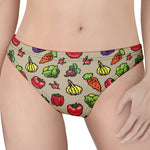 Pixel Vegetables Pattern Print Women's Thong