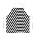 Pixel Zigzag Pattern Print Adjustable Apron