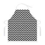 Pixel Zigzag Pattern Print Adjustable Apron