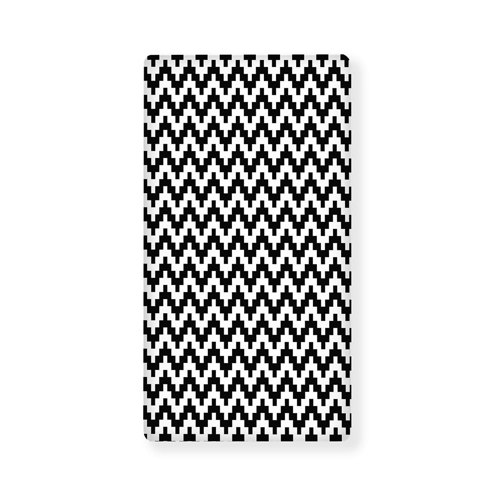 Pixel Zigzag Pattern Print Baby Crib Sheet