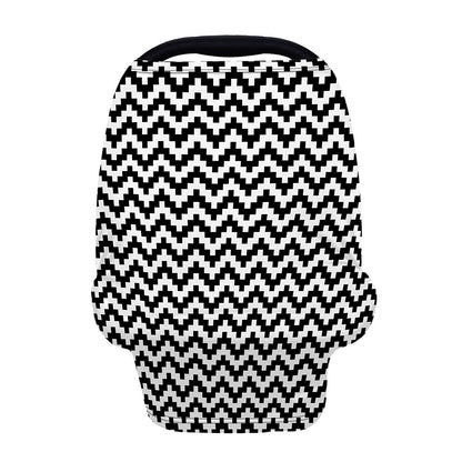 Pixel Zigzag Pattern Print Baby Seat Cover