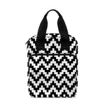 Pixel Zigzag Pattern Print Bible Tote Bag