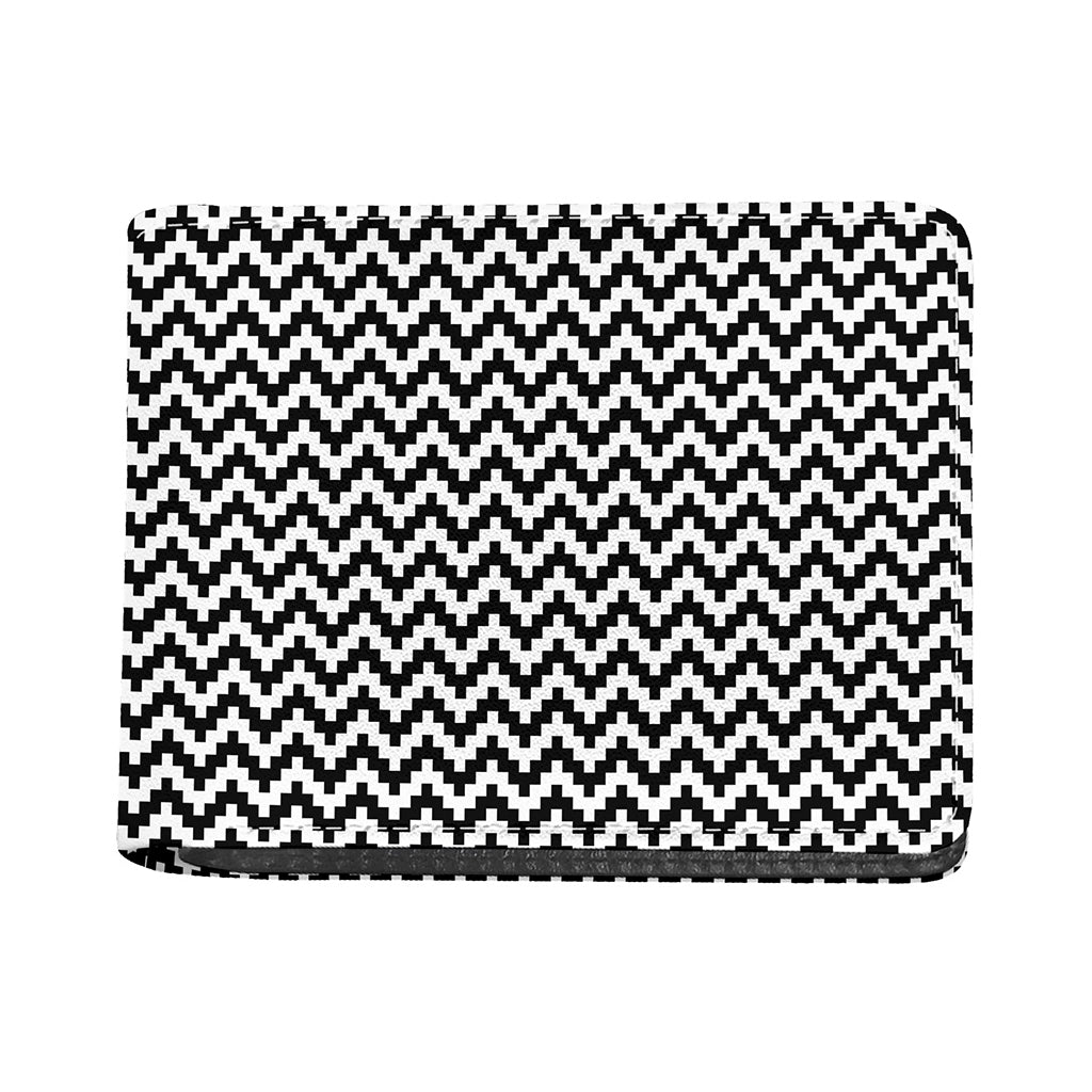 Pixel Zigzag Pattern Print Bifold Wallet