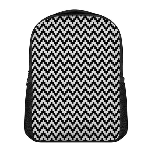 Pixel Zigzag Pattern Print Casual Backpack