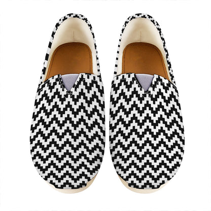 Pixel Zigzag Pattern Print Casual Shoes