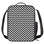 Pixel Zigzag Pattern Print Crossbody Lunch Bag