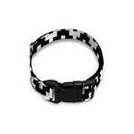 Pixel Zigzag Pattern Print Dog Collar