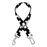 Pixel Zigzag Pattern Print Dog Seat Belt
