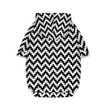 Pixel Zigzag Pattern Print Dog Zip Up Hoodie