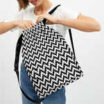 Pixel Zigzag Pattern Print Drawstring Backpack