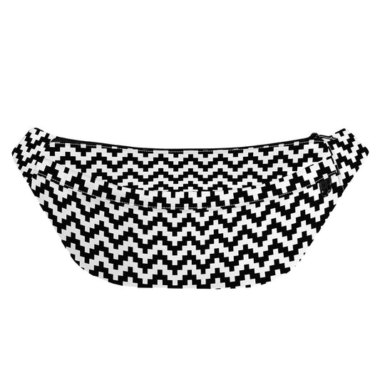 Pixel Zigzag Pattern Print Fanny Pack