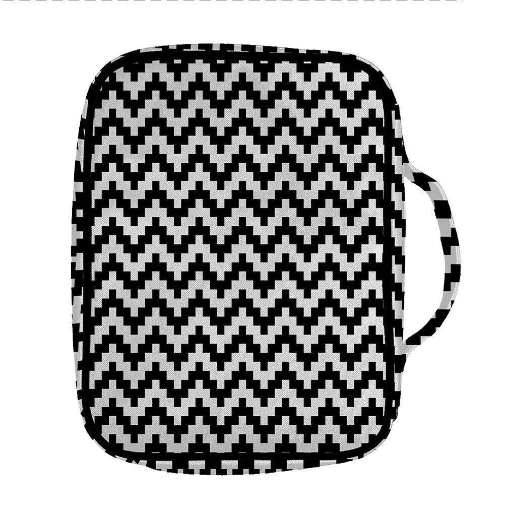 Pixel Zigzag Pattern Print Front Pocket Bible Bag