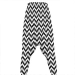 Pixel Zigzag Pattern Print Hammer Pants
