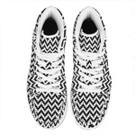 Pixel Zigzag Pattern Print High Top Leather Sneakers