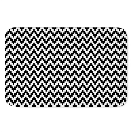 Pixel Zigzag Pattern Print Indoor Door Mat