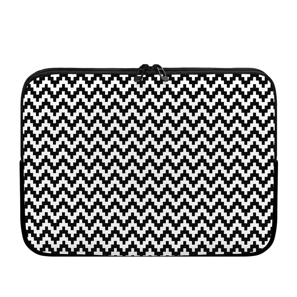 Pixel Zigzag Pattern Print Laptop Sleeve