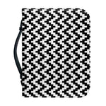 Pixel Zigzag Pattern Print Leather Bible Cover